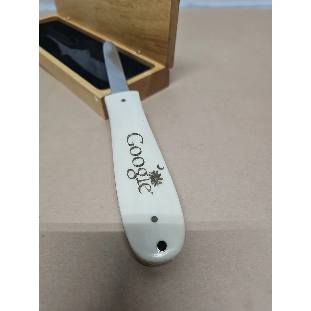 Sarge International Shucker Oyster Knife Natural Bone‎ Handle In Wood Box GOOGLE